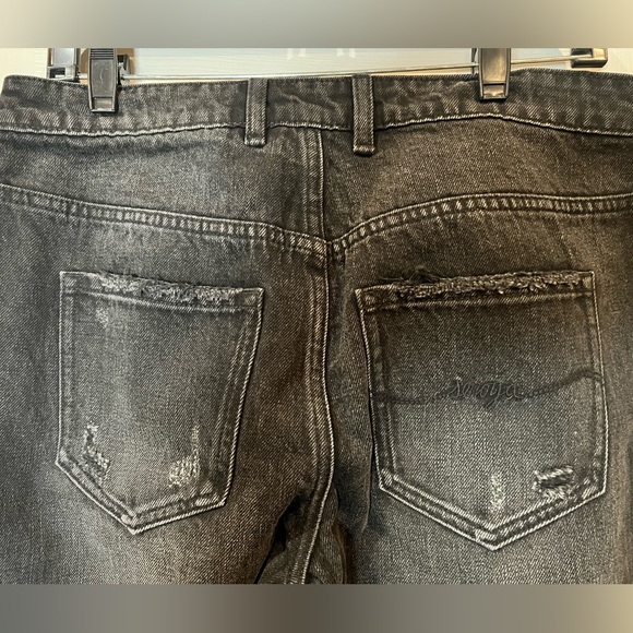 SER.O.YA Margot Cuffed Wide Leg Jeans Midnight Distressed NWOT Size 26 Revolve - Picture 12 of 12